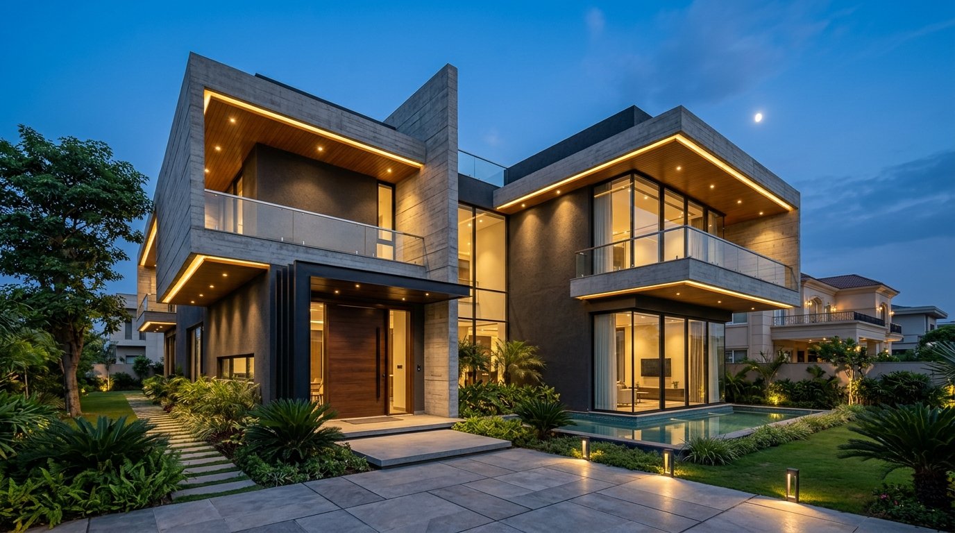 Modern residential architecture in Lahore